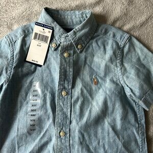 Polo Ralph Lauren Chambray Button down shirt NWT SIZE 3T